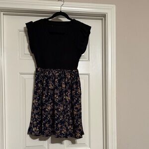 Black and Floral Dress